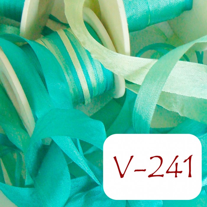 13 mm silk ribbon - V-241 Aquamarine